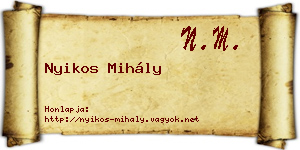 Nyikos Mihály névjegykártya