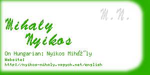 mihaly nyikos business card